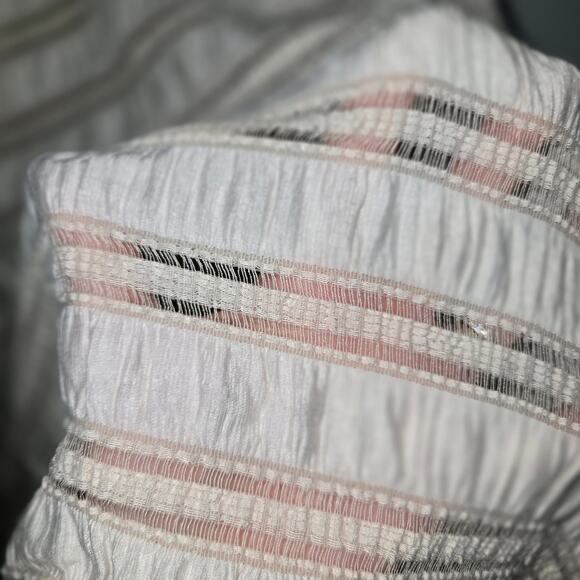 Anine Bing Viola Dress Knee Length Cream Pleating & Lace Uneven Hem M - Picture 10 of 10